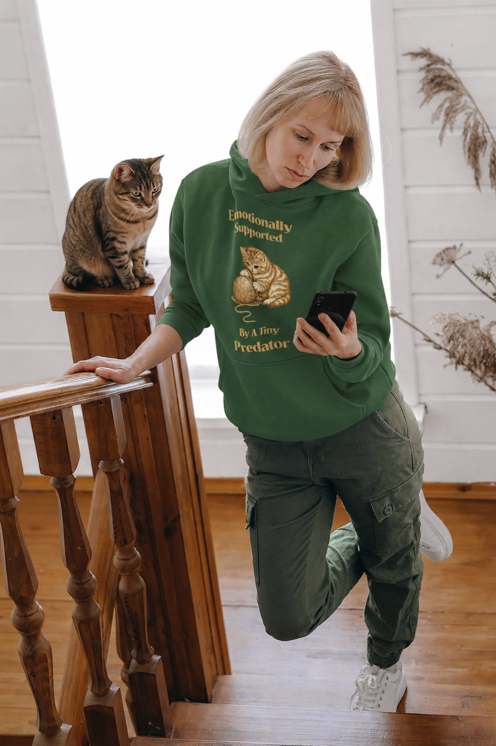 Emotionally Supported By A Tiny Predator | Hoodie
