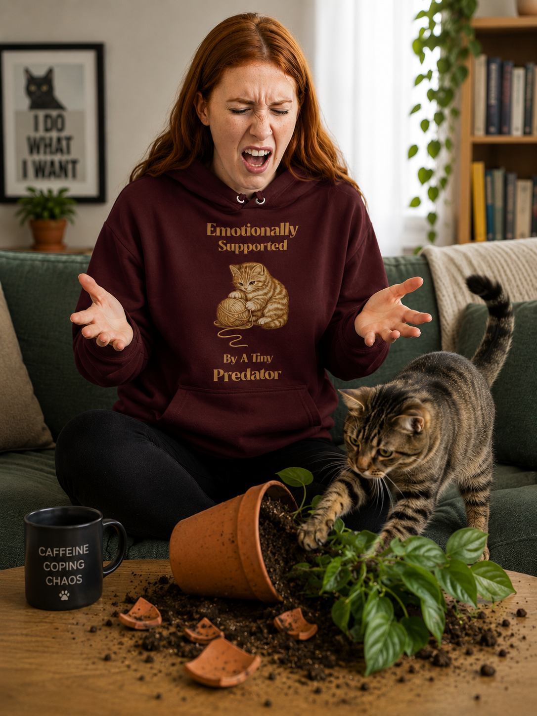 Emotionally Supported By A Tiny Predator | Hoodie